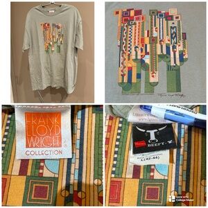Vintage saguaro forms cactus flowers FRANK LLOYD WRIGHT artwork rare art tees